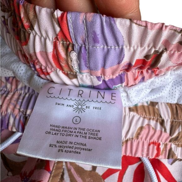 Citrine Swim COLE BOARDIES ALOHA BLOOMS - MENS L - Picture 3 of 4